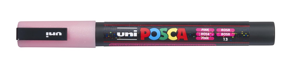 Uni POSCA PC-3ML csillámló rózsaszín marker