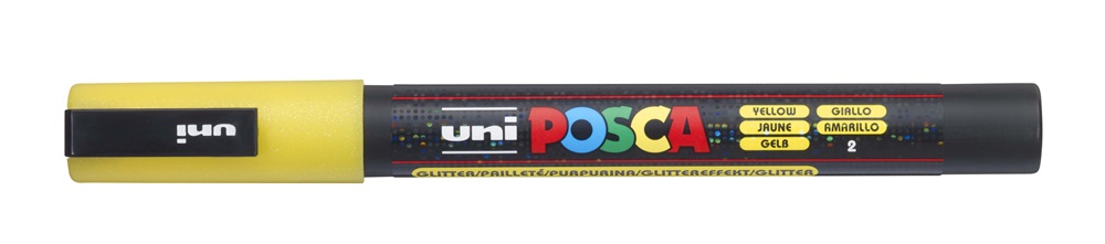 Uni POSCA PC-3ML csillámló sárga marker