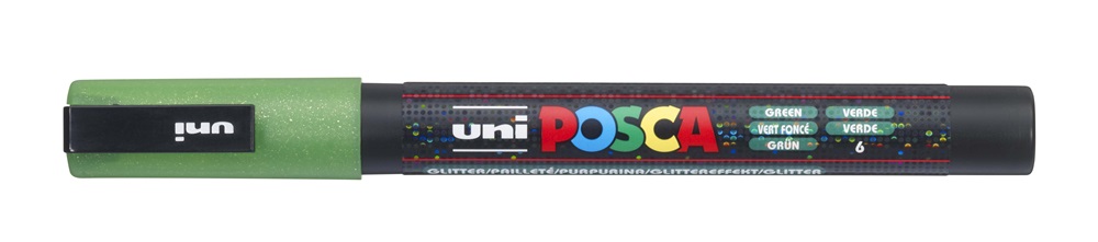 Uni POSCA PC-3ML csillámló zöld marker