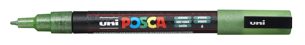 Uni POSCA PC-3ML csillámló zöld marker