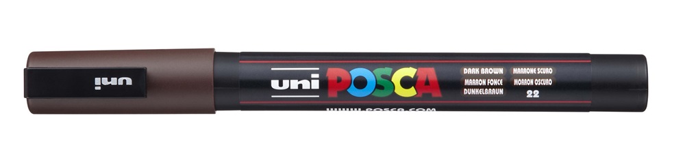 Uni POSCA PC-3M sötét barna marker