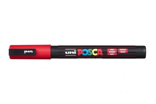 Uni POSCA PC-3M piros marker