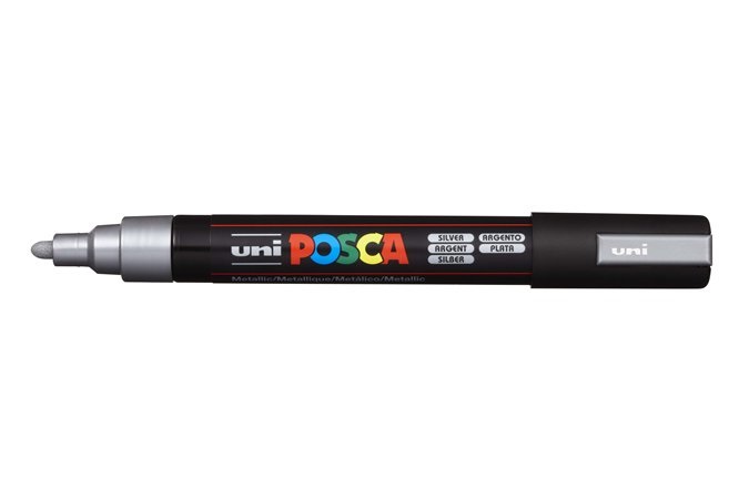 Uni POSCA PC-5M ezüst marker