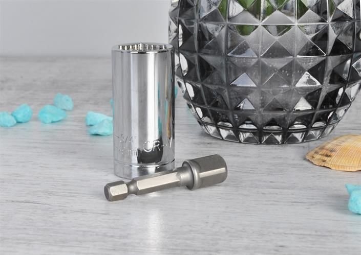 Univerzális dugókulcs + fúrófej csatlakozó (7-19mm)