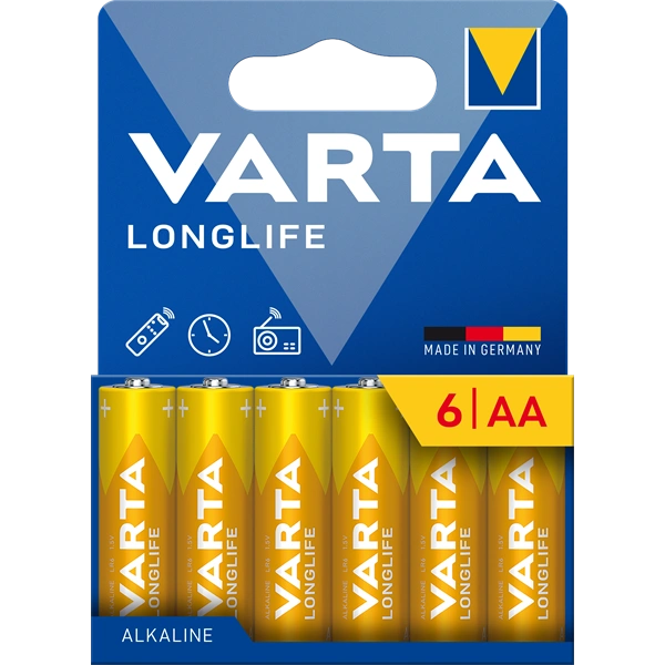 VARTA 4106101736 Longlife AA ceruzaelem 6db/bliszter