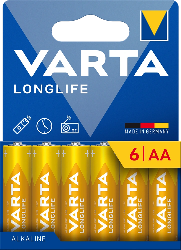 VARTA 4106101736 Longlife AA ceruzaelem 6db/bliszter