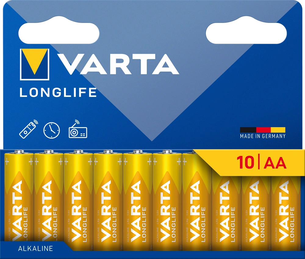VARTA 4106101761 Longlife AA ceruzaelem 10db/bliszter