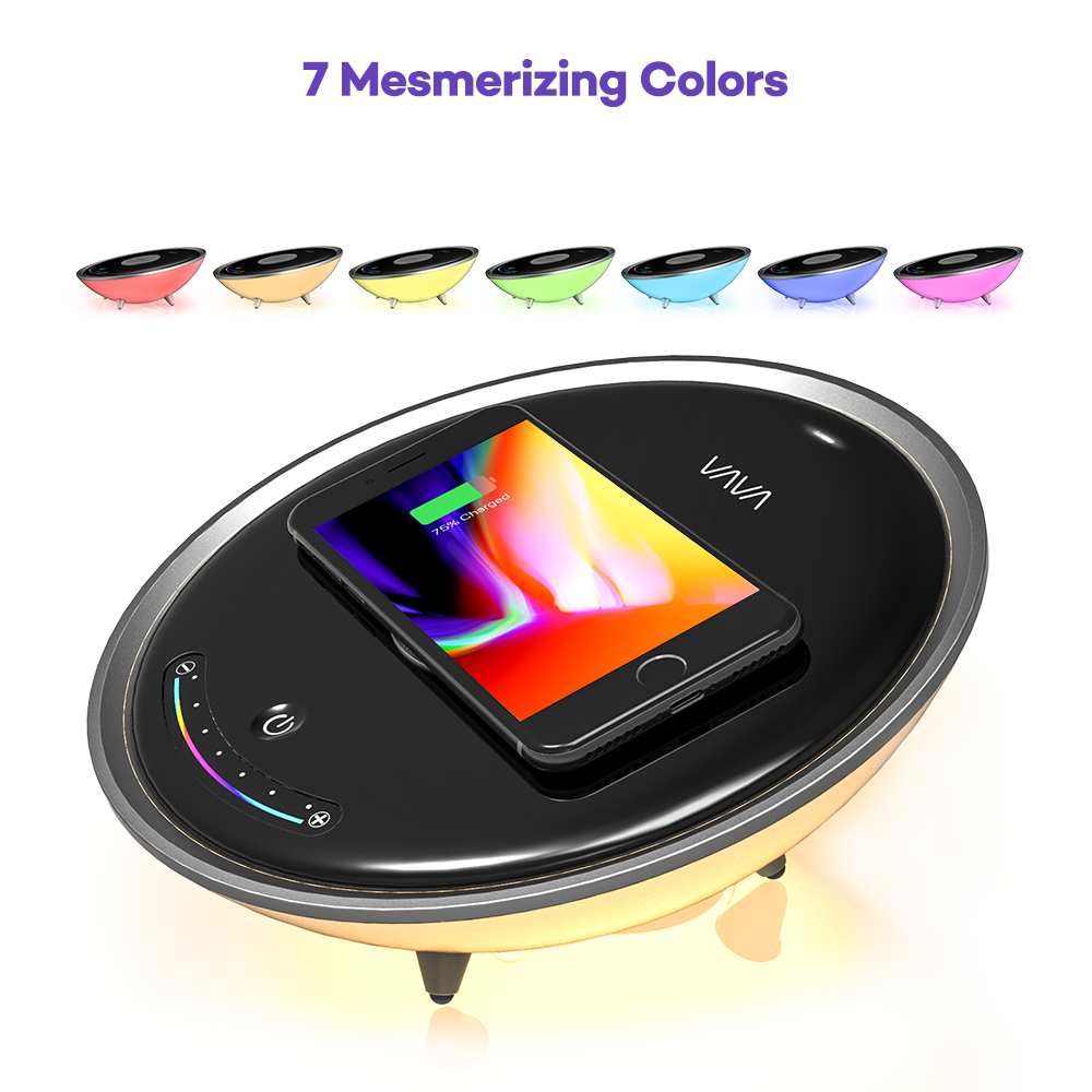 VAVA VA-CL005 fehér LED lámpa, vezeték nélküli töltővel