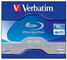 VERBATIM BRV-6DL BD-R kétrétegű normál tokos Bluray lemez