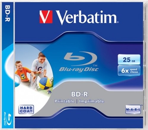 VERBATIM BRV-6N  BD-R nyomtatható normál tokos Blu-Ray lemez