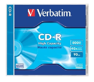 VERBATIM CDV8040 CD-R 90min normál tokos CD lemez