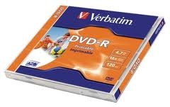 VERBATIM DVDV-16N  DVD-R nyomtatható normál tokos DVD lemez