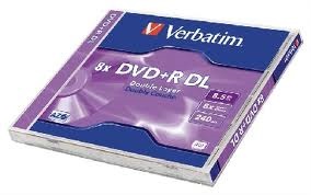 VERBATIM DVDV+8DL DVD+R kétrétegű normál tokos DVD lemez