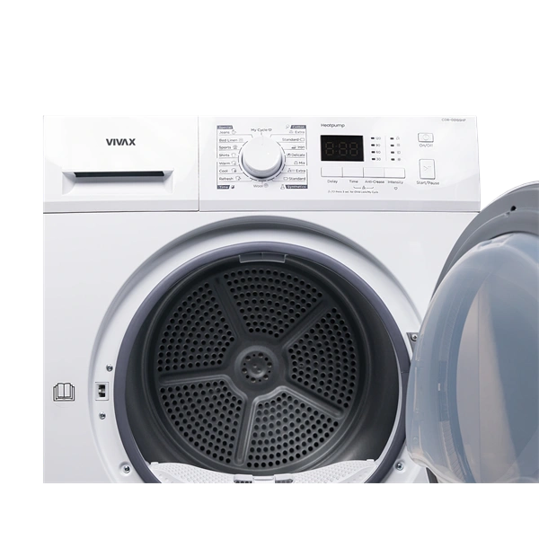 VIVAX CDR-0816SMHP fehér, 8 kg, hőszivattyús szárítógép