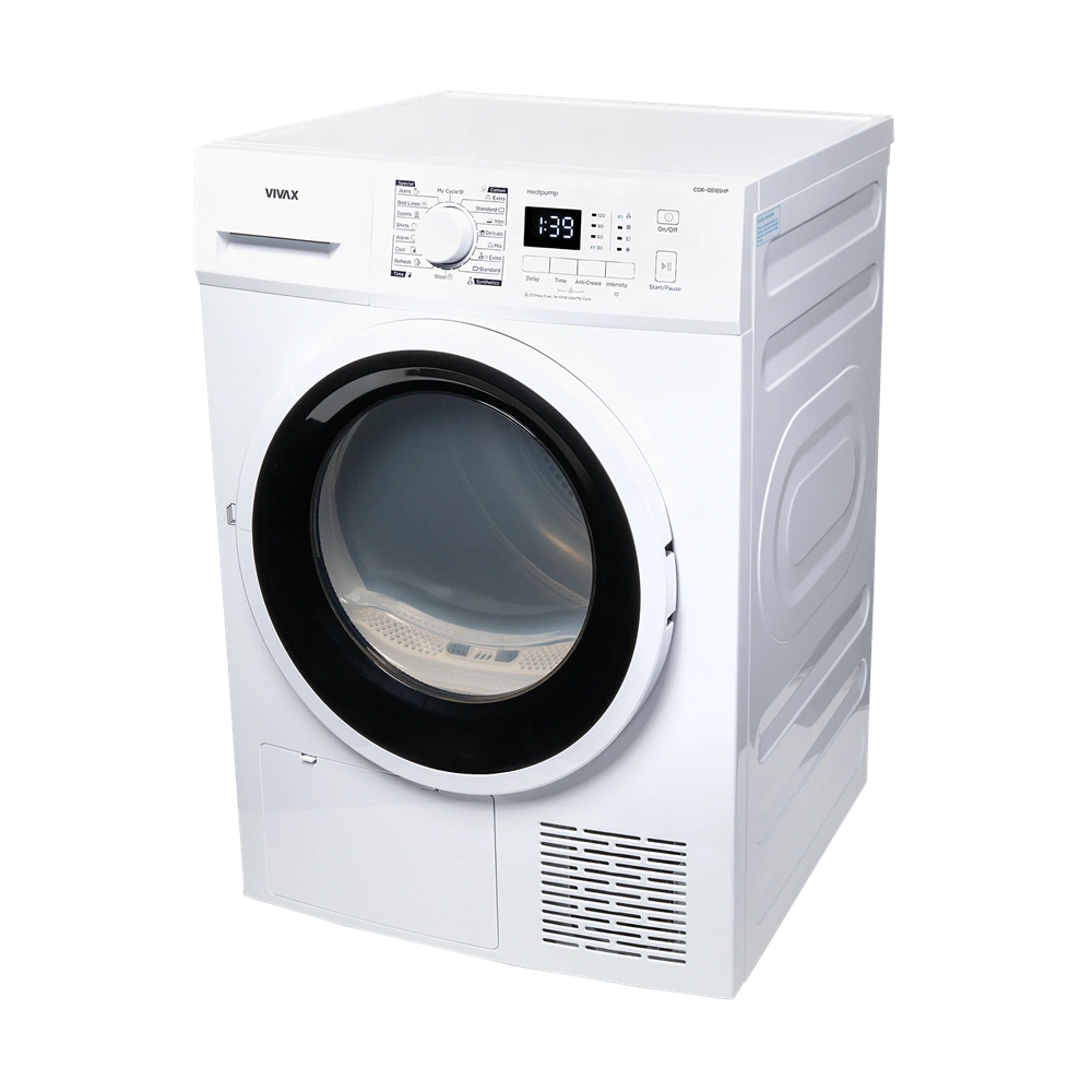 VIVAX CDR-0816SMHP fehér, 8 kg, hőszivattyús szárítógép