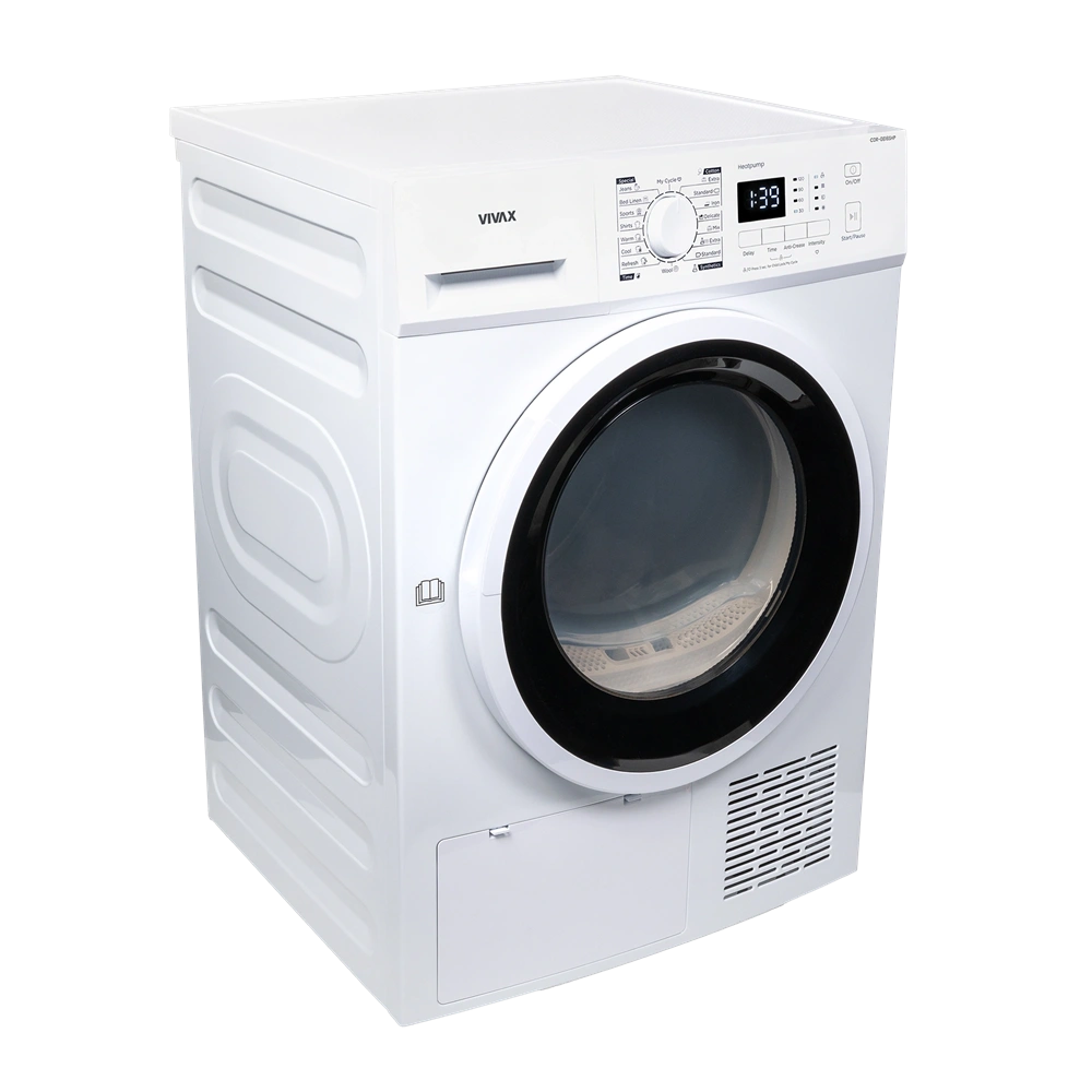 VIVAX CDR-0816SMHP fehér, 8 kg, hőszivattyús szárítógép