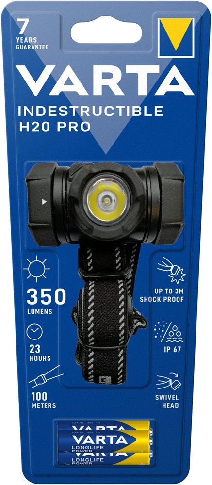 Varta 17732101421 Indestructible H20 Pro/350 Lumen/fejlámpa
