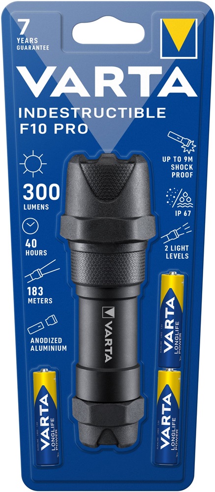 Varta 18710101421 Indestructible F10 Pro/3AAA/300 lumen/elemlámpa