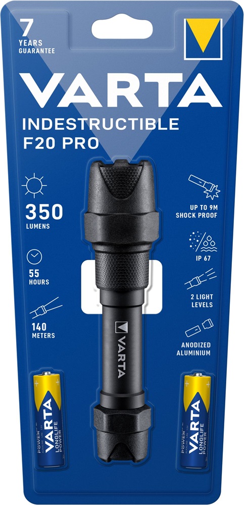 Varta 18711101421 Indestructible F20 Pro/350 lumen/elemlámpa