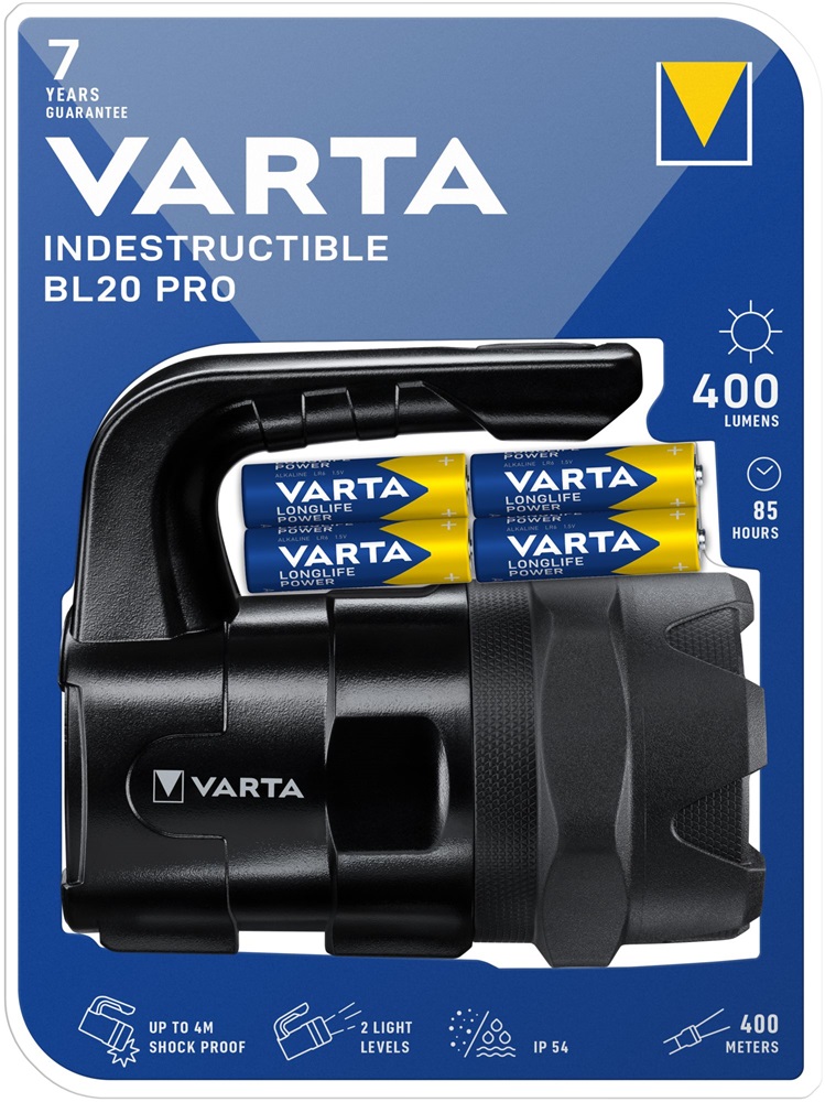 Varta 18751101421 Indestructible BL20 Pro nagy teljesítményű elem lámpa