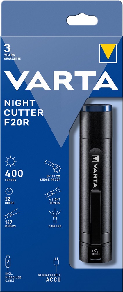 Varta 18900101111 Night Cutter F20R IPX4 elemlámpa