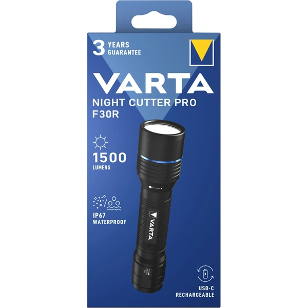 Varta 18921101111 Night Cutter Pro F30R LED újratölthető zseblámpa