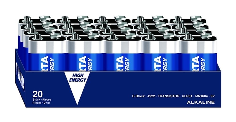 VARTA 4022211111 Industrial 9V (6LR61) alkáli elem 20db/csomag