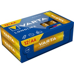VARTA 4106301132 Longlife AA (LR06) ceruzaelem 12db/csomag (műanyagmentes csomagolás)
