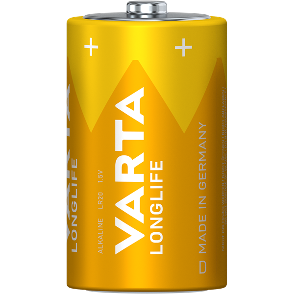 Varta 4120101422 Longlife góliát D (LR20) elem 2db/csomag (műanyagmentes csomagolás)