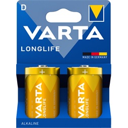 VARTA 4120101422 Longlife D (LR20) góliát elem 2db/csomag (műanyagmentes csomagolás)
