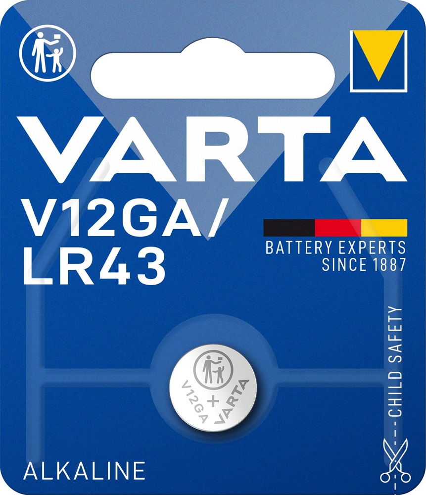 Varta 4278101401 LR43 (V12GA) fotó és kalkulátor elem 1db/bliszter