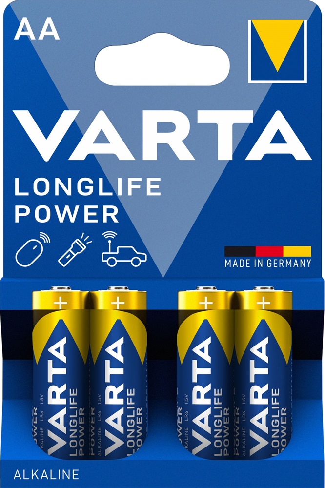 Varta 4906121414 Longlife Power AA (LR6) alkáli ceruza elem 4db/bliszter