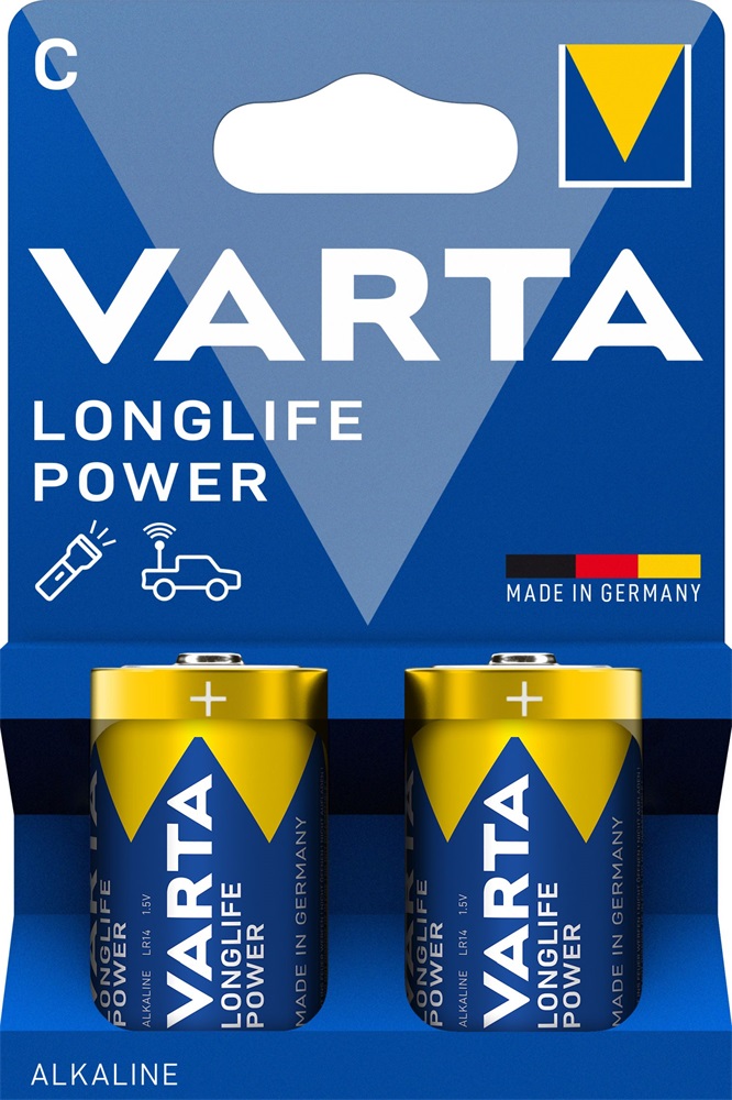 VARTA 4914121422 Longlife Power C (LR14) baby elem 2db/csomag (műanyagmentes csomagolás)