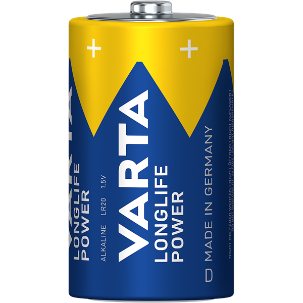 Varta 4920121422 Longlife Power góliát D (LR20) elem 2db/csomag (műanyagmentes csomagolás)