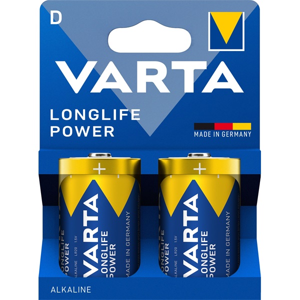 VARTA 4920121422 Longlife Power D (LR20) góliát elem 2db/csomag (műanyagmentes csomagolás)