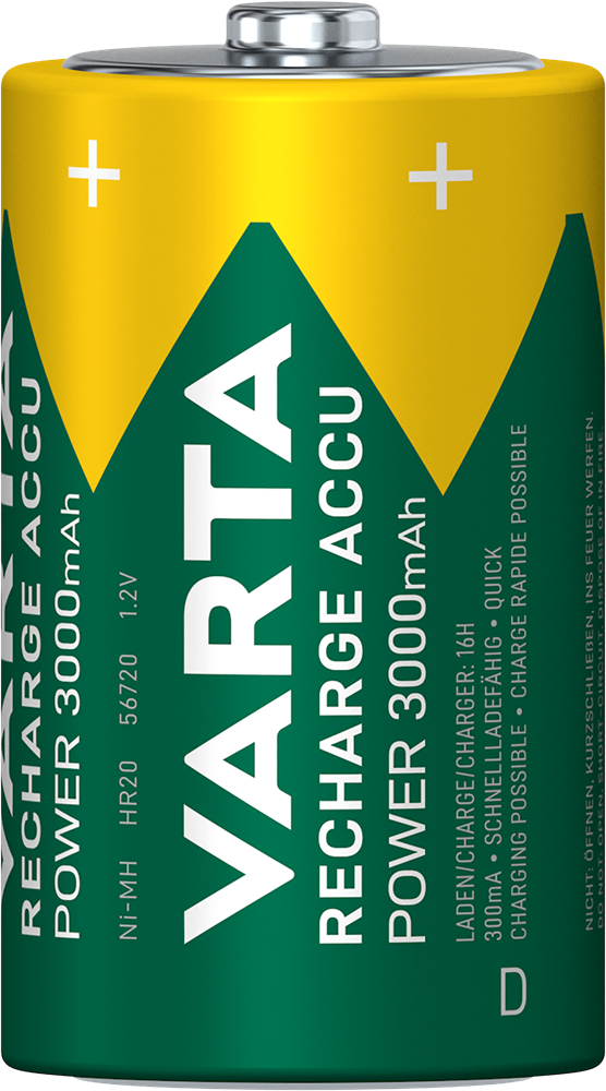 Varta 56720101412 Power góliát D 3000mAh akkumulátor 2db/csomag (műanyagmentes csomagolás)