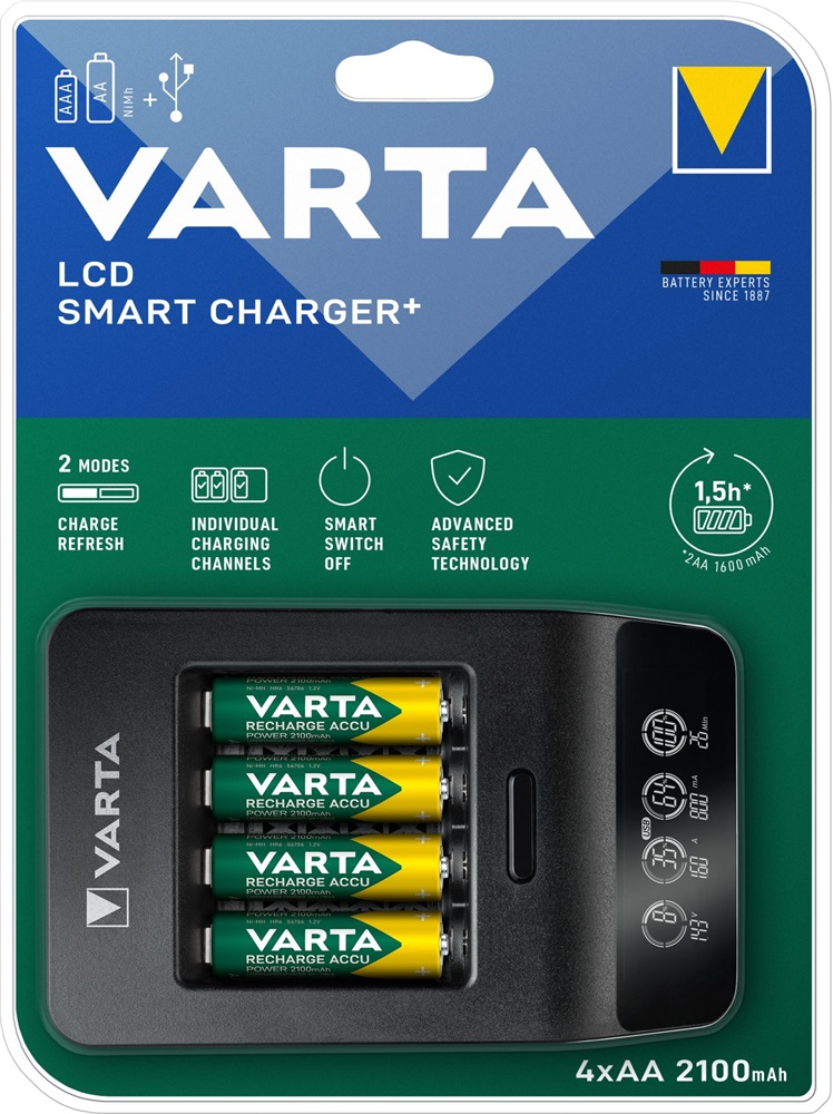 Varta 57684101441 LCD Smart Charger/4db/AA/2100mAh akku/akku töltő