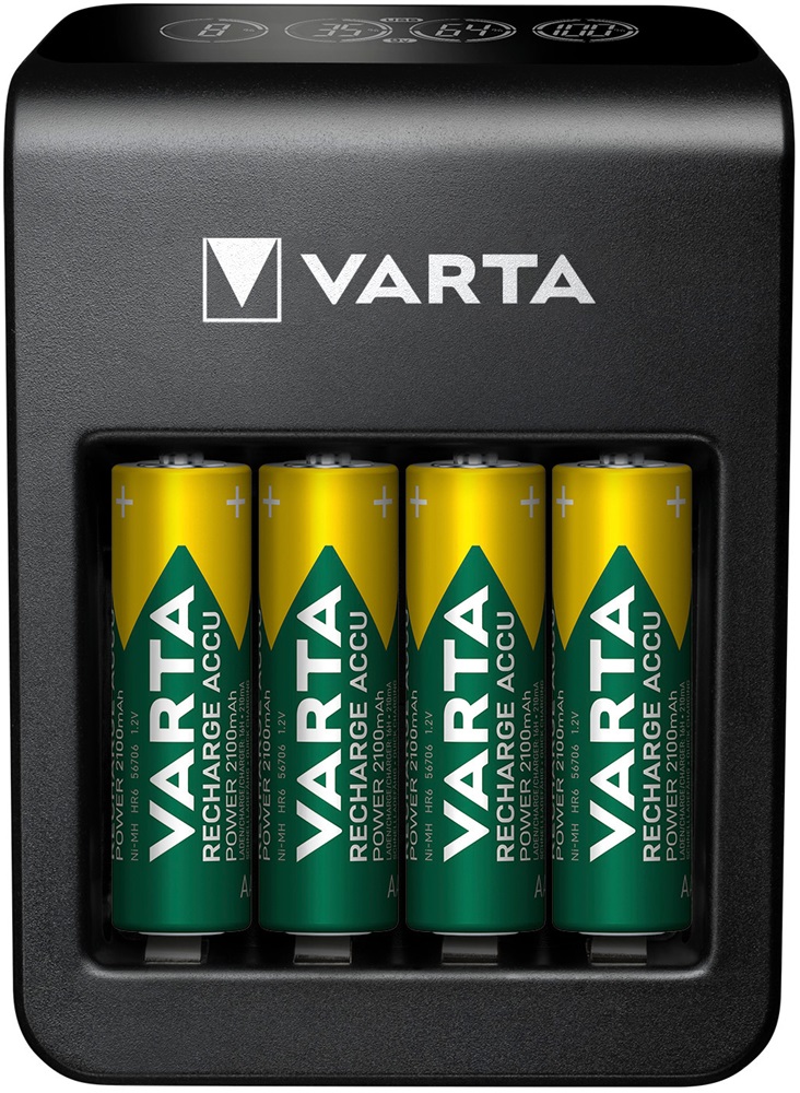 Varta 57687101441 LCD Plug Charger/4db AA 2100mAh akku/akku töltő