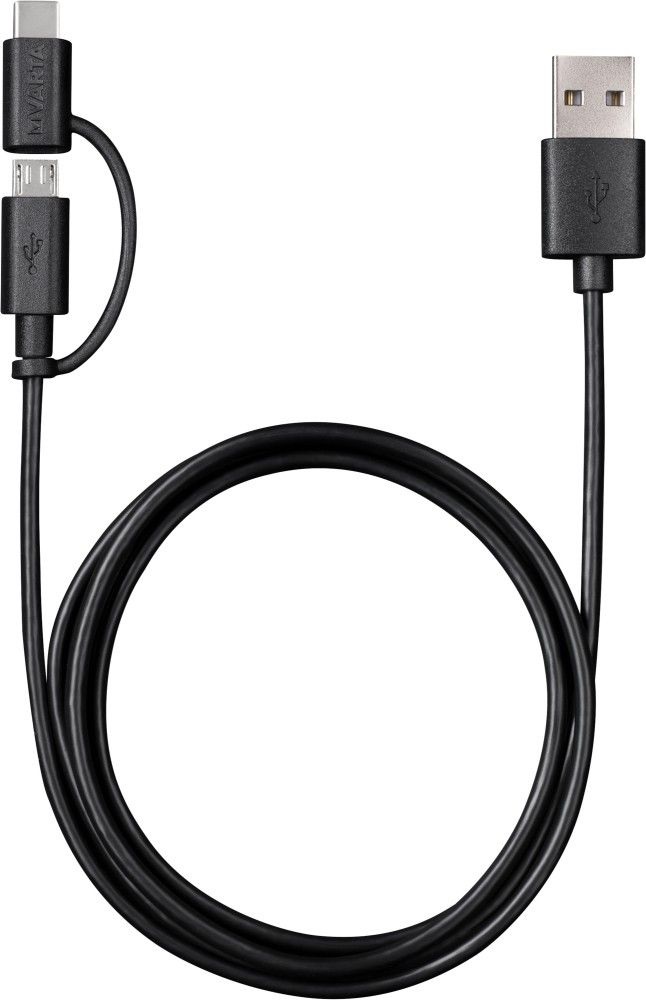 Varta 57948101401 1m 2in1 USB - microUSB/Type C fekete adat- és töltőkábel
