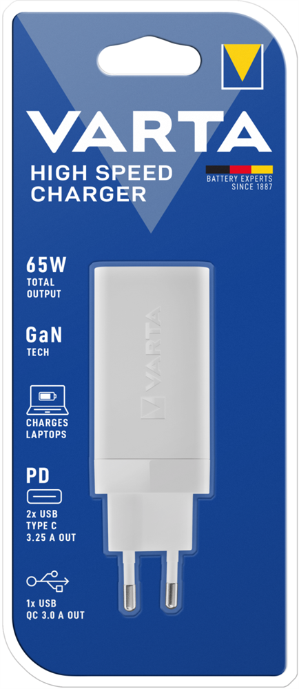 Varta 57956101401 High Speed 1xUSB/2x USB-C kimenet hálózati töltő