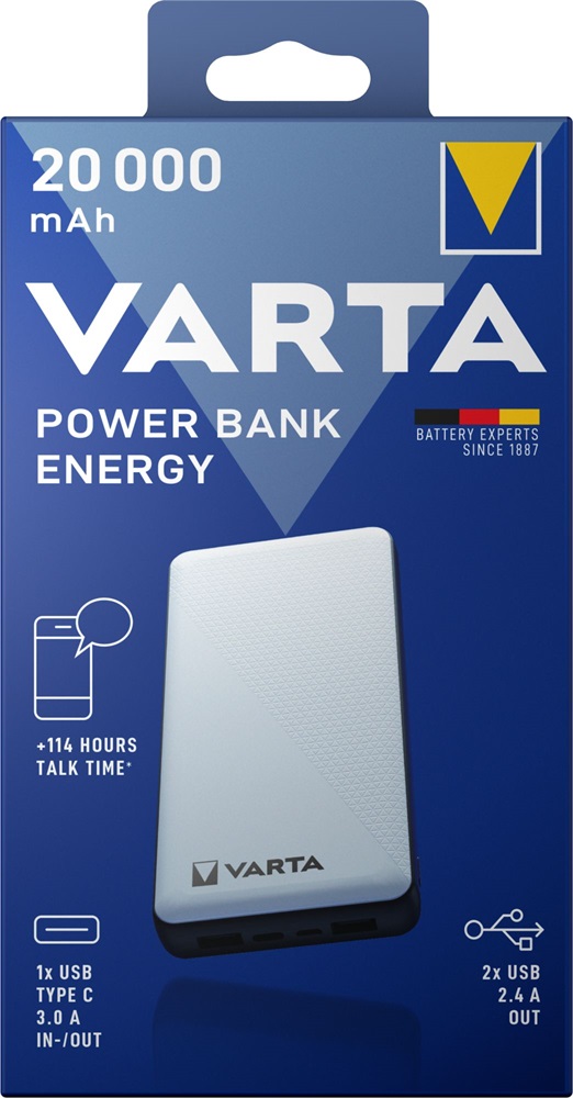 Varta 57978101111 hordozható 20000mAh Portable powerbank