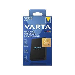 Varta Mag Pro vezeték nélküli 5.000mAh fekete power bank