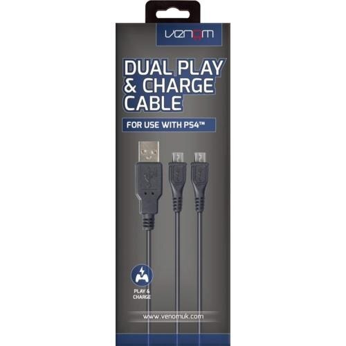 Venom VS2794 Dual Play & Charge PS4 3m Micro-USB fekete töltőkábel