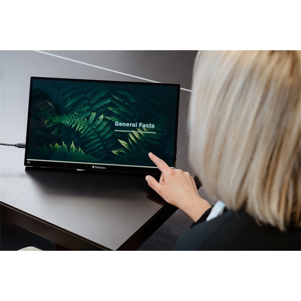 Verbatim 15,6" 32238 PMT-15-4K UHD hordozható érintőkijelzős monitor