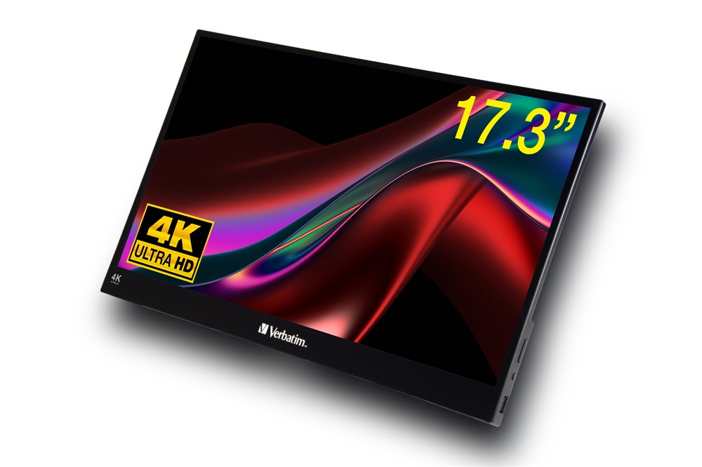 Verbatim 17,3" 32239 PMT-17-4K UHD IPS HDMI/USB/USB-C fekete hordozható érintőkijelzős monitor