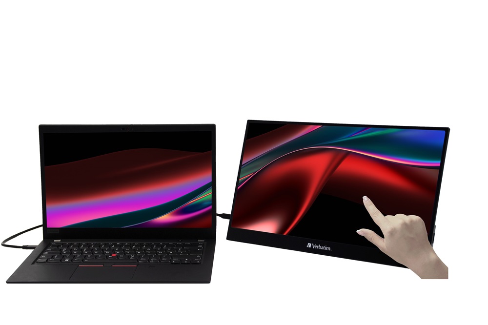 Verbatim 17,3" 32239 PMT-17-4K UHD IPS HDMI/USB/USB-C fekete hordozható érintőkijelzős monitor