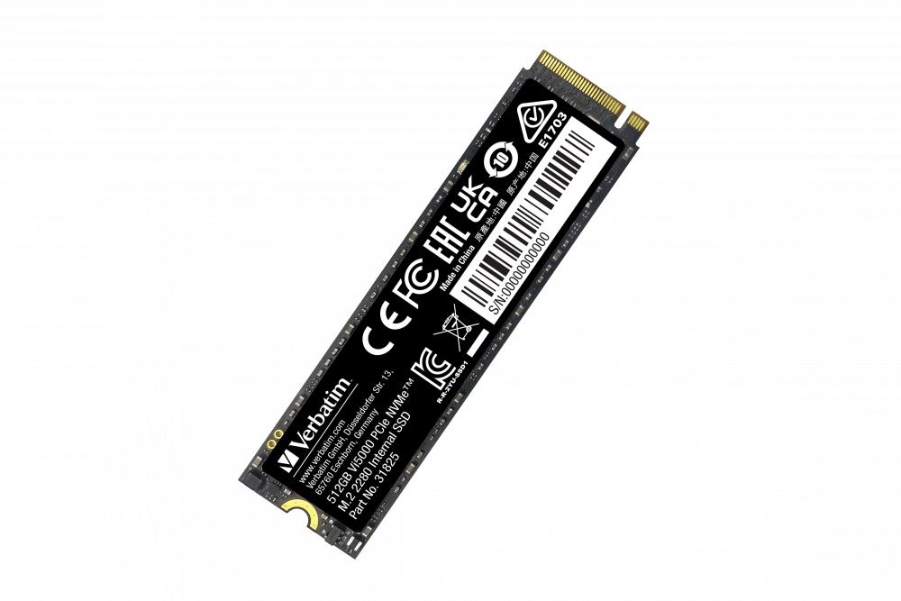 Verbatim 31825 Vi5000 512GB Internal PCIe NVMe M.2 fekete SSD