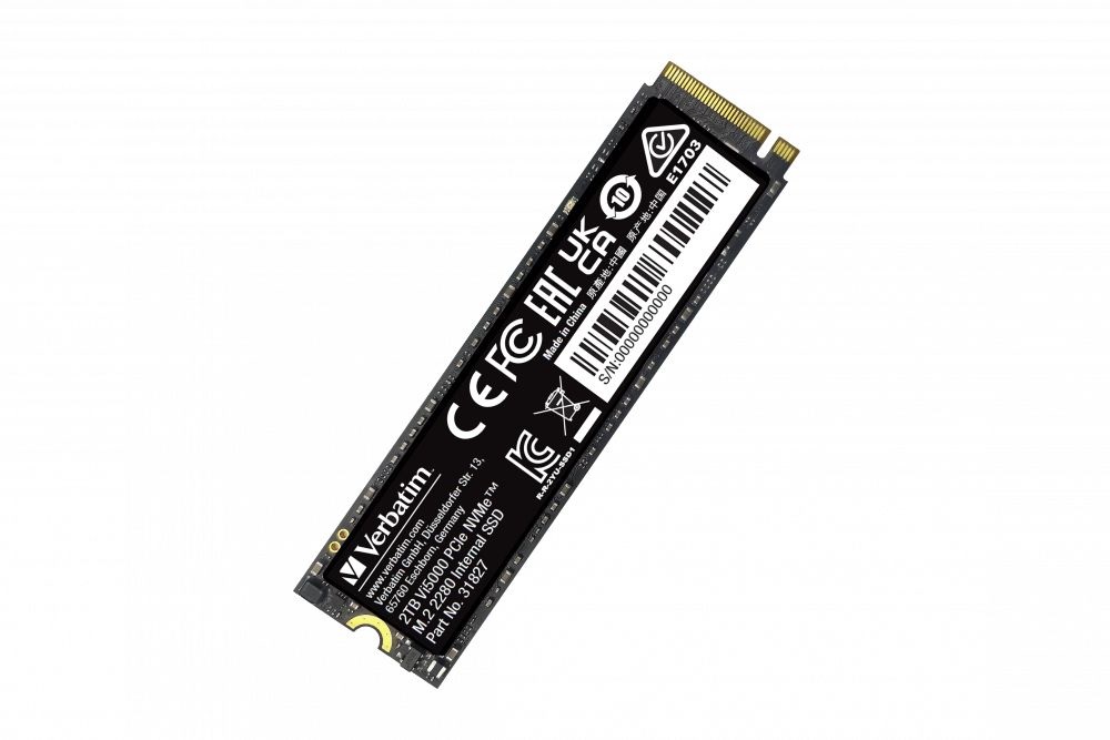 Verbatim 31827 Vi5000 2TB Internal PCIe NVMe M.2 fekete SSD