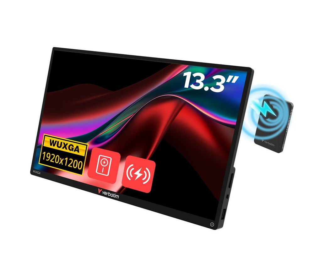 Verbatim 32087 hordozható 13,3" érintő kijelzős WUXGA (1920x1200) monitor + 5000mAh powerbank