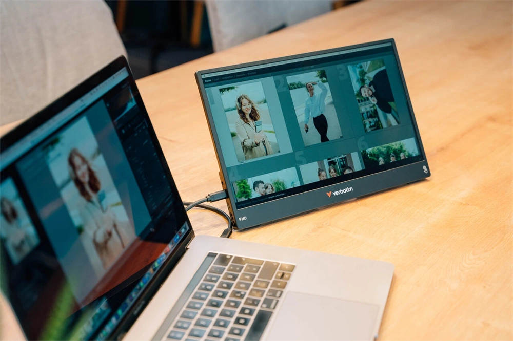 Verbatim 32088 hordozható 14" érintő kijelzős Full HD monitor + 5000mAh powerbank